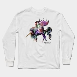 horse pony equine pegacorn pegasus unicorn Long Sleeve T-Shirt